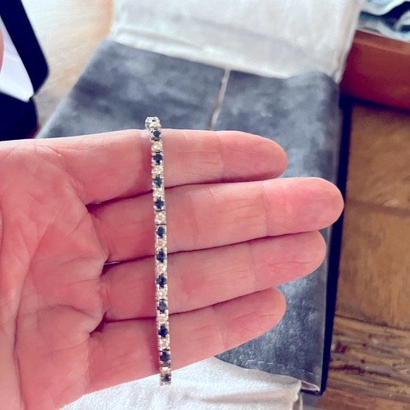 Sapphire and Diamond Tennis bracelet - Picture 5 of 5